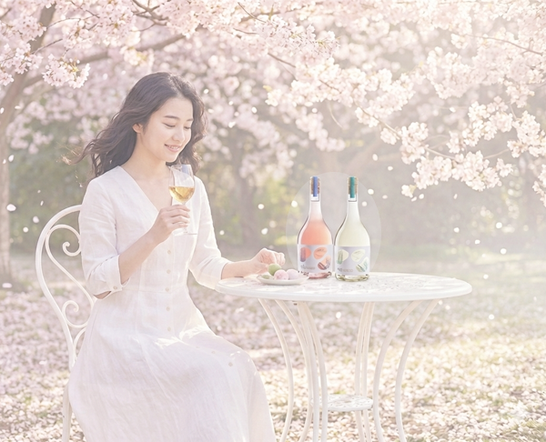 花霞を注いだグラス